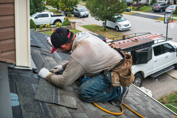 Professional Gutter Installation technician working in Georgetown, KY